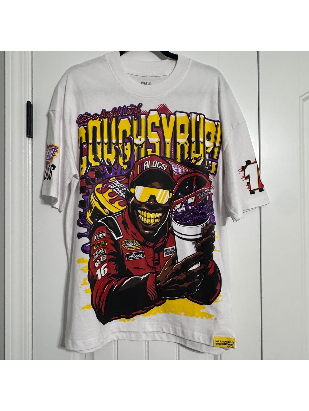 Awful Lot of Cough Syrup ALOCS NASCAR Racing Shirt L